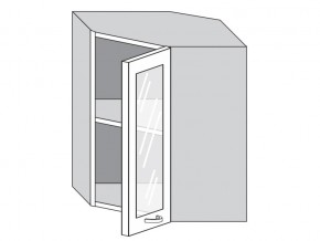 1.60.3у Шкаф настенный (h=720) угловой на 600мм со стекл. дверцей в Березниках - berezniki.magazin-mebel74.ru | фото