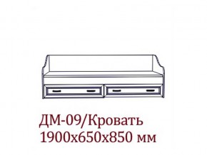 ДМ-09 Кровать (Без матраца 0,8*1,86 ) в Березниках - berezniki.magazin-mebel74.ru | фото