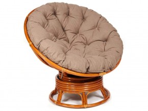 Кресло-качалка Papasan w 23/01 B с подушкой Cognac, экошерсть Коричневый в Березниках - berezniki.magazin-mebel74.ru | фото