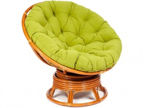 Кресло-качалка Papasan w 23/01 B с подушкой Cognac, флок Олива в Березниках - berezniki.magazin-mebel74.ru | фото