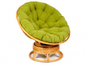 Кресло-качалка Papasan w 23/01 B с подушкой Honey, флок Олива в Березниках - berezniki.magazin-mebel74.ru | фото