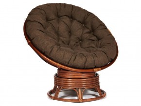 Кресло-качалка Papasan w 23/01 B с подушкой Pecan, ткань Коричневый в Березниках - berezniki.magazin-mebel74.ru | фото