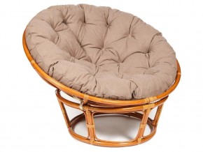 Кресло Papasan 23/01 W с подушкой Cognac, экошерсть Коричневый в Березниках - berezniki.magazin-mebel74.ru | фото