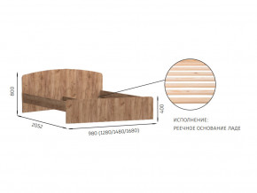 Кровать 1200х2000 с низкой ножной спинкой Эконика в Березниках - berezniki.magazin-mebel74.ru | фото