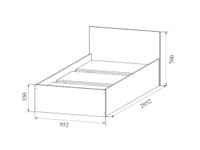Кровать одинарная (Без матраца 0,9*2,0) в Березниках - berezniki.magazin-mebel74.ru | фото