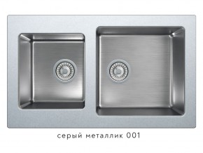 Мойка комбинированная Tolero twist TTS-840 Серый металлик 001 в Березниках - berezniki.magazin-mebel74.ru | фото