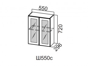 Ш550с/720 Шкаф навесной 550/720 (со стеклом) в Березниках - berezniki.magazin-mebel74.ru | фото