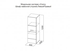 Шкаф навесной (глухой) Левый в Березниках - berezniki.magazin-mebel74.ru | фото