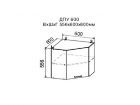 Шкаф верхний ДПУ600 угловой в Березниках - berezniki.magazin-mebel74.ru | фото
